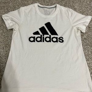 White Adidas Performance Tee (L)